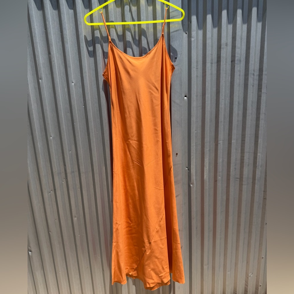AYR 100% Silk “10 outta 10” Slip Dress | Tangerine | Size S